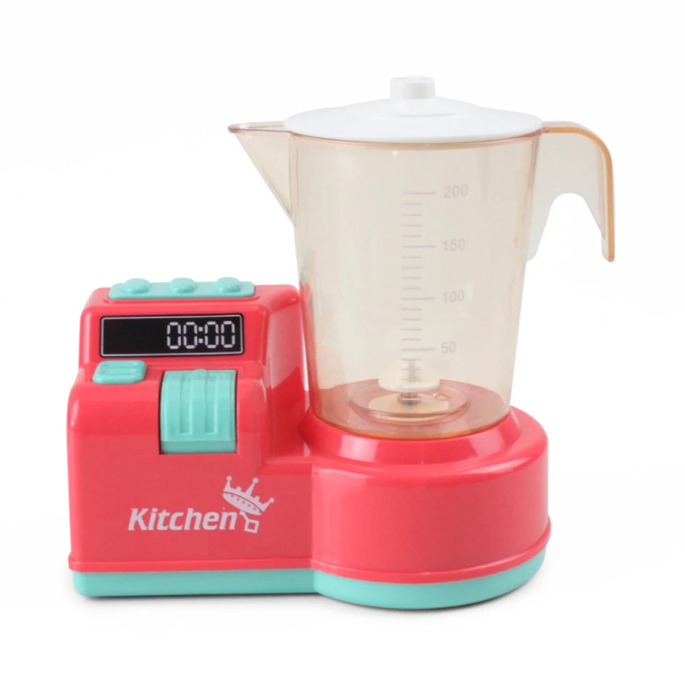 WizKidz Kids Toy Kitchen Utensils Play Set Mixer Blender Toaster Sounds Lights Toddler Accessories for Boys & Girls Kitchen Fun
