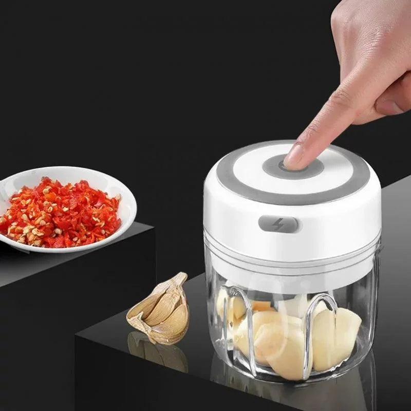 Baby food processor, garlic puree machine, USB charging electric garlic grinder, mini garlic puree machine, household use