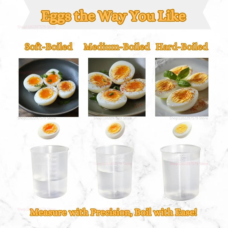 Electric Egg Cooker Steamer Boiler for 14 Eggs Two Layer Soft Medium Hard Boiled Egg Maker with Auto Shut Off Kitchen Appliance