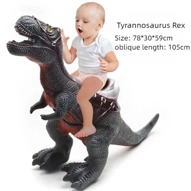Super Jurass T-Rex Large Dinosaur Model Toys Big Mount Brachiosaurus Park 100cm Soft Puppets Dinosaur Worlds Toy for Kids Boys