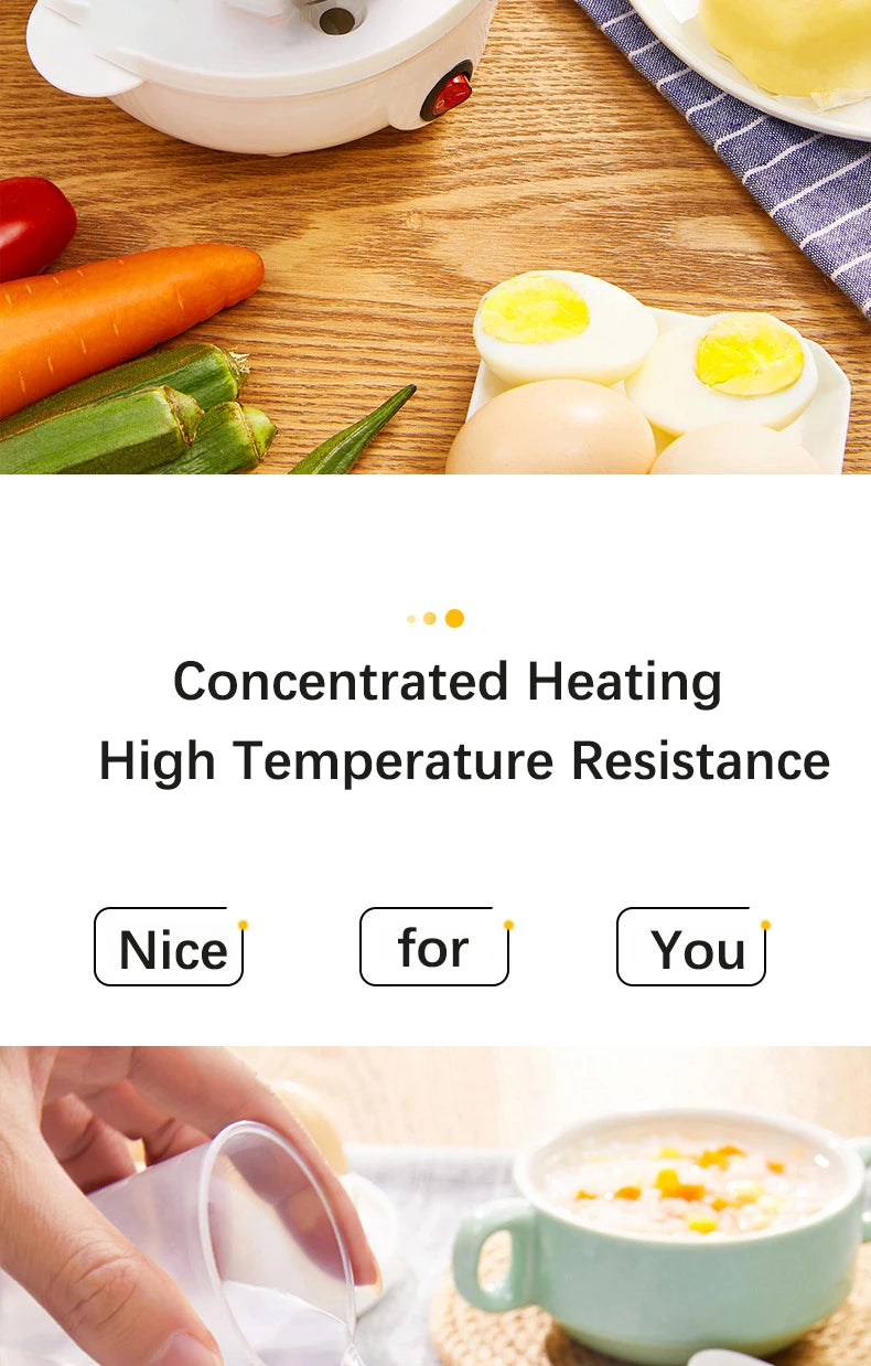 Electric Egg Cooker Steamer Boiler for 14 Eggs Two Layer Soft Medium Hard Boiled Egg Maker with Auto Shut Off Kitchen Appliance