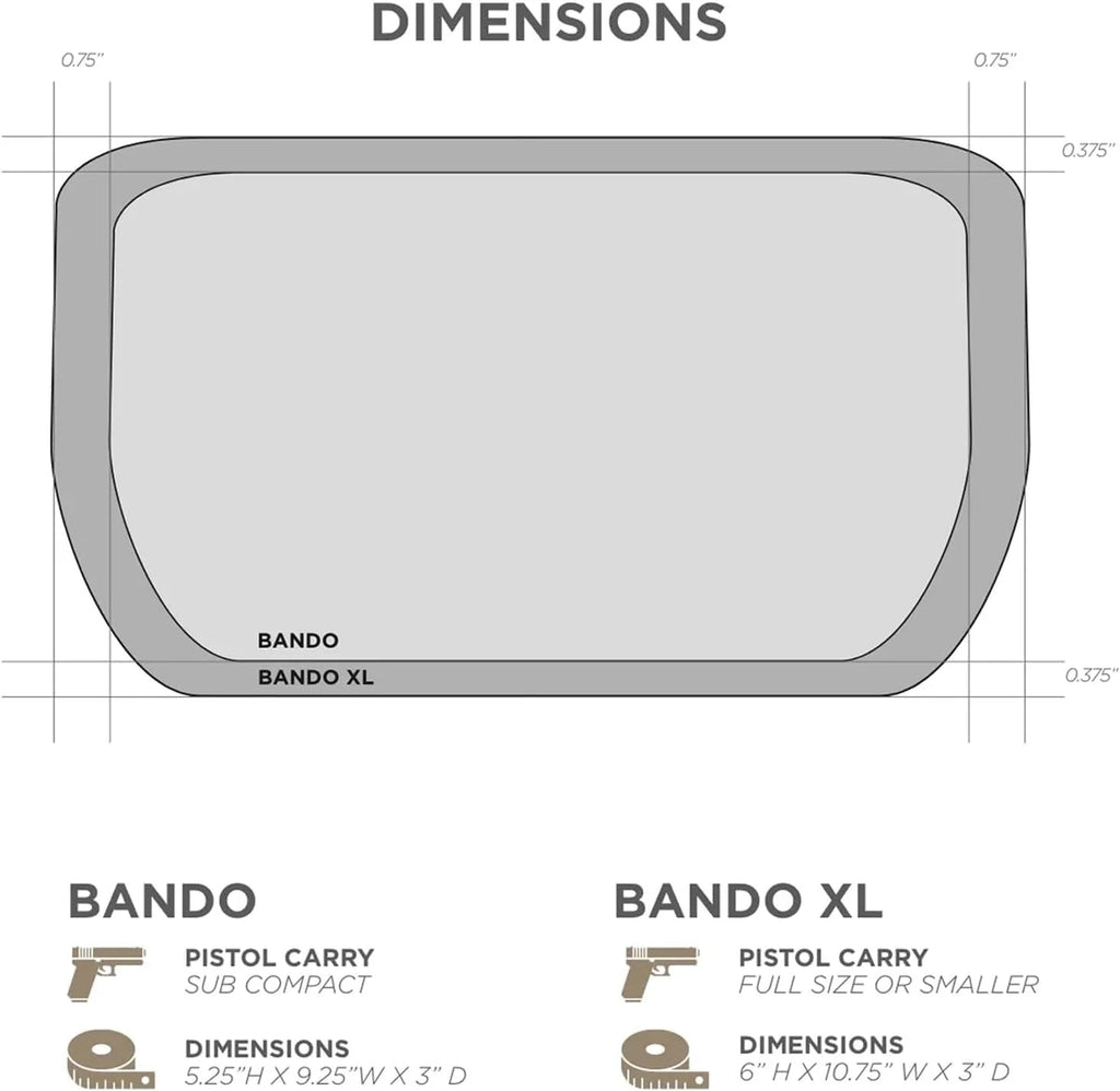 Bando Bag - Tactical Men's Fanny Pack w/Adjustable Waist Belt, Zippered Pockets, Compact Lightweight Belt Bag