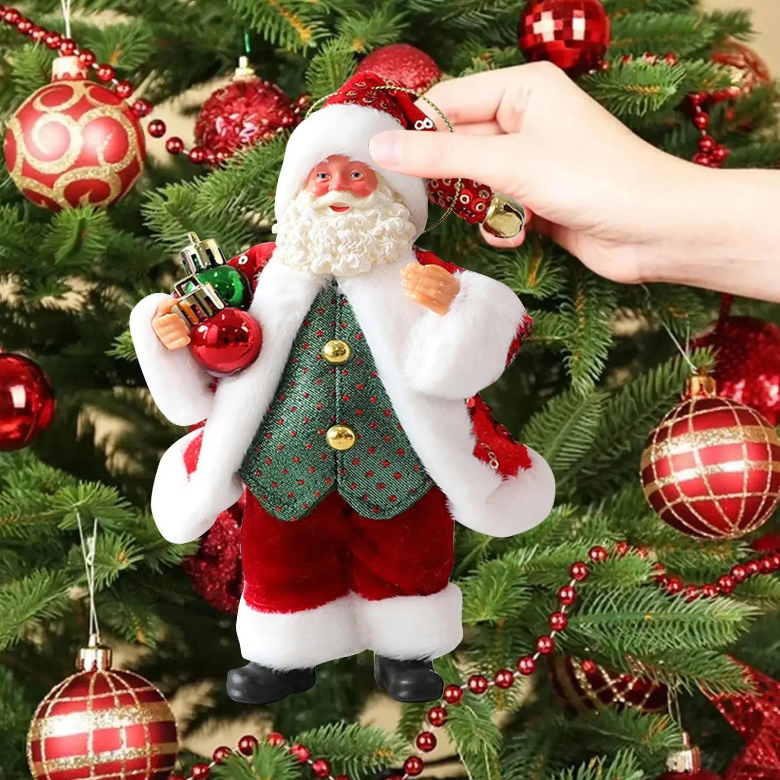 Santa Claus Ornaments Cloth Santa Tree Ornaments Holiday Decor Christmas Decorations Toys Christmas tree Santa Claus ornaments