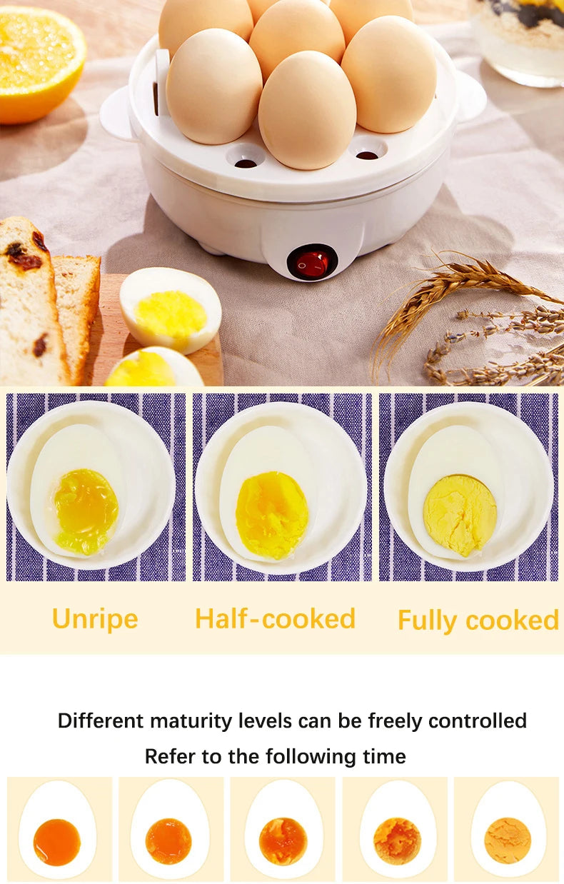Electric Egg Cooker Steamer Boiler for 14 Eggs Two Layer Soft Medium Hard Boiled Egg Maker with Auto Shut Off Kitchen Appliance