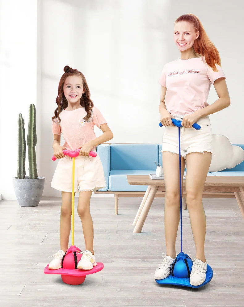 Outdoor Toys Bouncing Ball With Handle Pump Balance Platform Bouncy Jump Pogo Ball For Kids Playground Sports Competition Toy