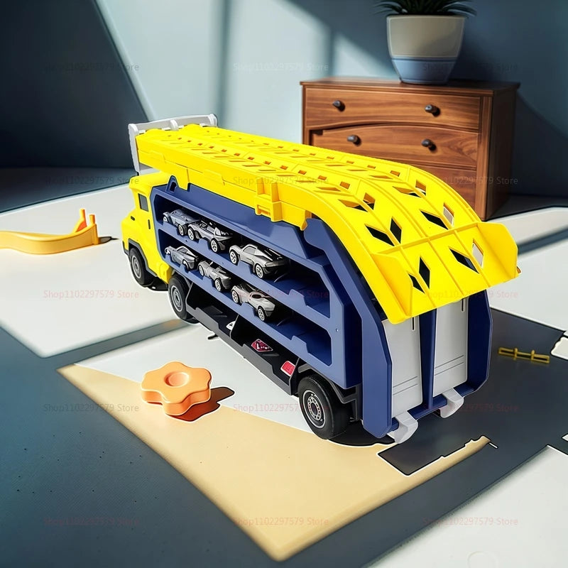 New Transport Truck Toys Coaster Lift Type Rocket Lift Transformed Racing Car Combination Christmas, Thanksgiving, Birthday Gift