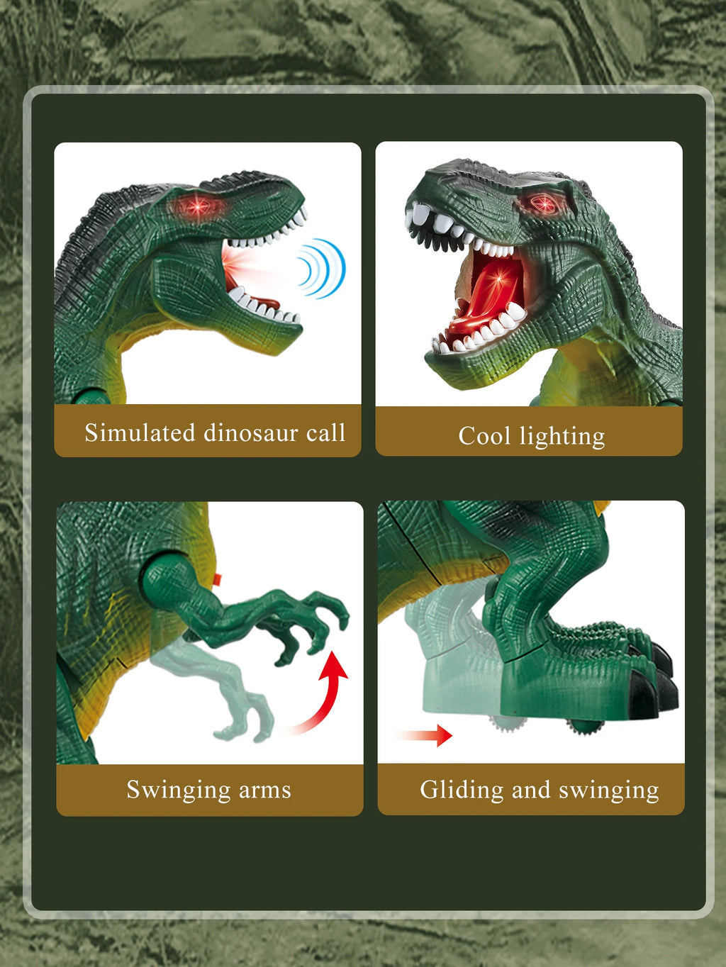 Remote Control Dinosaur Toys, Simulated Tyrannosaurus Rex Dino World Game Electric Dinosaur Model Electronic Walking Robot gifts