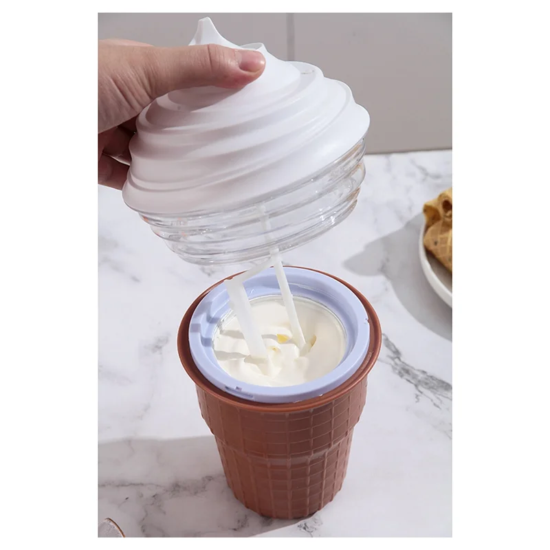 A52Q-Mini Electric Ice Cream Machine Ice Cream Maker Fruit Yogurt Machine Home Smoothie Machine