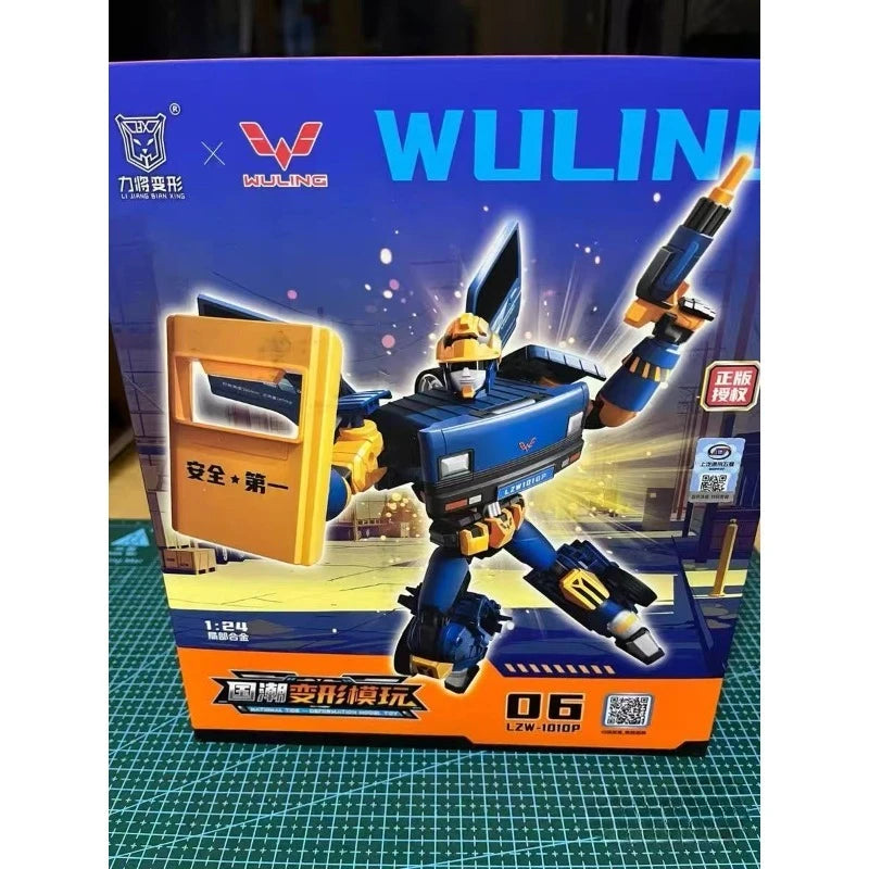 In Stock Transformed Toys Lijiang Wuling Automobile Robot Alloy Entrepreneurship Artifact Micro-Card Truck Model