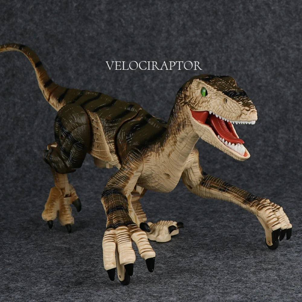 RC Dinosaur Raptor Robot electronic Intelligent 2.4G Remote Control Animals Music Light Toy Electric Toys For Children boys gift
