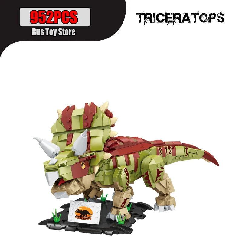 939pcs T-Rex Dinosaur Building Blocks Sets Craft Toys Triceratops Tyrannosaurus Rex Dinosaur Toys for Kids Boys Christmas Gifts