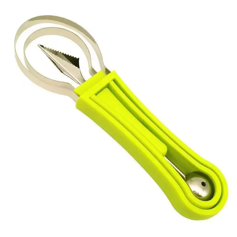 4 in 1 Watermelon Slicer Cutter Scoop Fruit Carving Knife Cutter Fruit Platter Fruit Dig Pulp Separator Kitchen Tools Gadgets