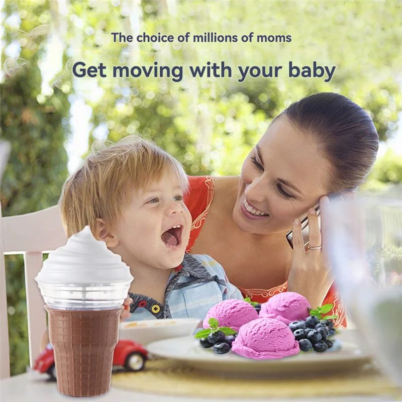 A52Q-Mini Electric Ice Cream Machine Ice Cream Maker Fruit Yogurt Machine Home Smoothie Machine