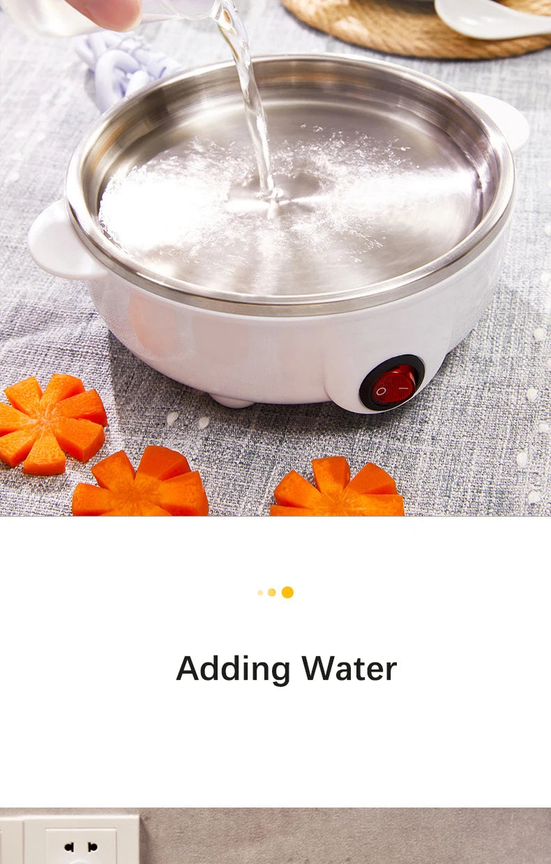 Electric Egg Cooker Steamer Boiler for 14 Eggs Two Layer Soft Medium Hard Boiled Egg Maker with Auto Shut Off Kitchen Appliance