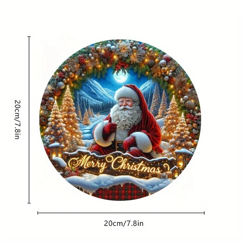 Santa Claus Wooden Sign - Charming Wall Hanging Decor for Home, Kitchen & Dining Room | Perfect Farmhouse Gift