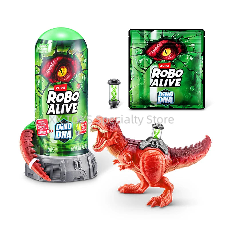 ZURU Robo Alive Dino DNA Series Dinosaur Playset Tyrannosaurus Rex Ceratopsian Velociraptor Boys Treasure Hunt Surprise Toys