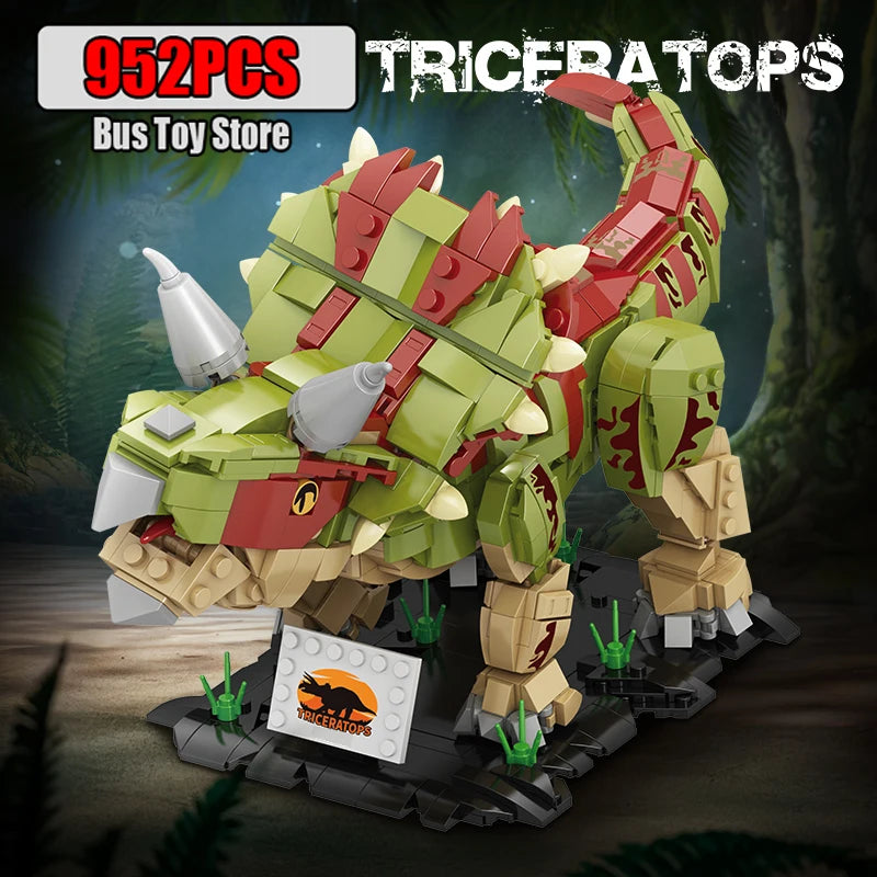 939pcs T-Rex Dinosaur Building Blocks Sets Craft Toys Triceratops Tyrannosaurus Rex Dinosaur Toys for Kids Boys Christmas Gifts